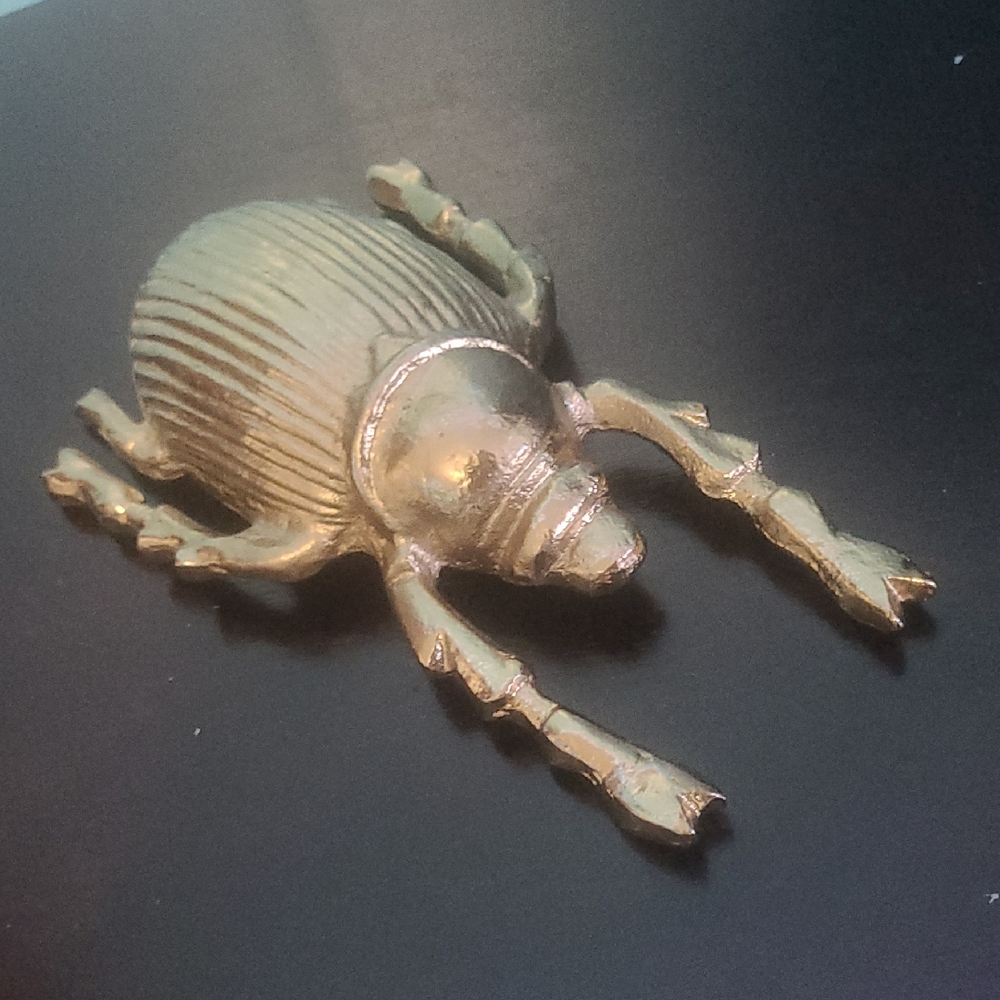 Gold Beetle Decorative Accent